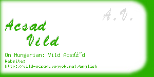 acsad vild business card